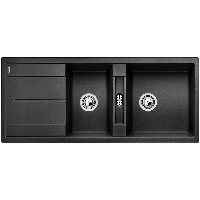 Blanco Metra 8 - Silgranit Spoelbak, 116x50 Cm, Antraciet 513071 3 Blanco Metra 8 - Silgranit Spoelbak, 116x50 Cm, Antraciet 513071