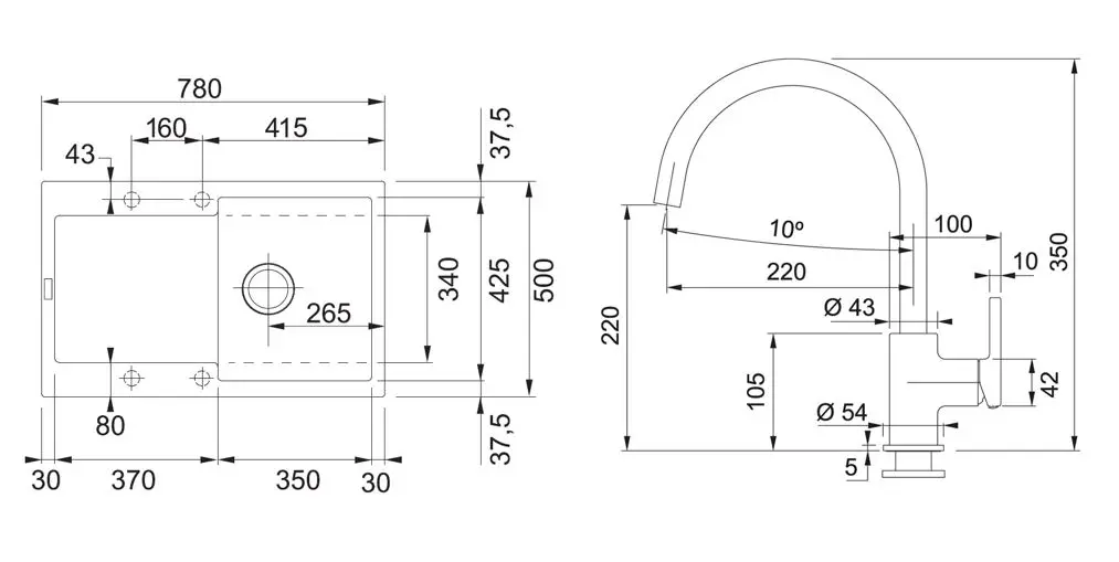 Franke Sets - Keukenset G276MČ, Fragraniet Spoelbak MRG 611 En Keukenkraan FC 6018.901, Mat Zwart 114.0700.794 4 Franke Sets - Keukenset G276MČ, Fragraniet Spoelbak MRG 611 En Keukenkraan FC 6018.901, Mat Zwart 114.0700.794 - Afbeelding 2