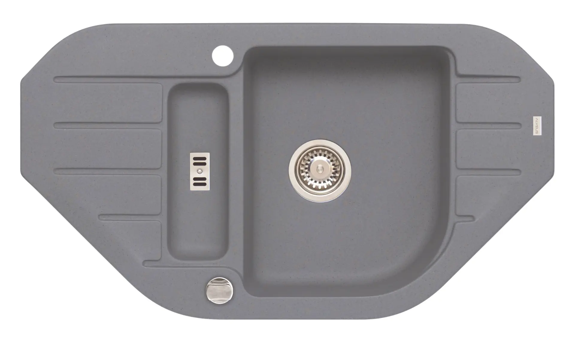 Alveus Niagara - Granieten Spoelbak 90x50 Cm, Met Draaiknopbediening, Steel 1107862 3 Alveus Niagara - Granieten Spoelbak 90x50 Cm, Met Draaiknopbediening, Steel 1107862