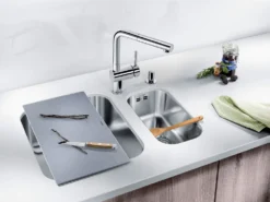 Blanco Accessoires - Snijplank Voor Spoelbak, Silver Glas 227697 -SANITINO WINKEL a8342e84bdf96b10b9e40395