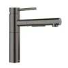 Blanco Alta II - Keukenkraan Met Uittrekbare Vuistdouche, Donker Staal 527555
