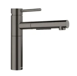 Blanco Alta II - Keukenkraan Met Uittrekbare Vuistdouche, Donker Staal 527555