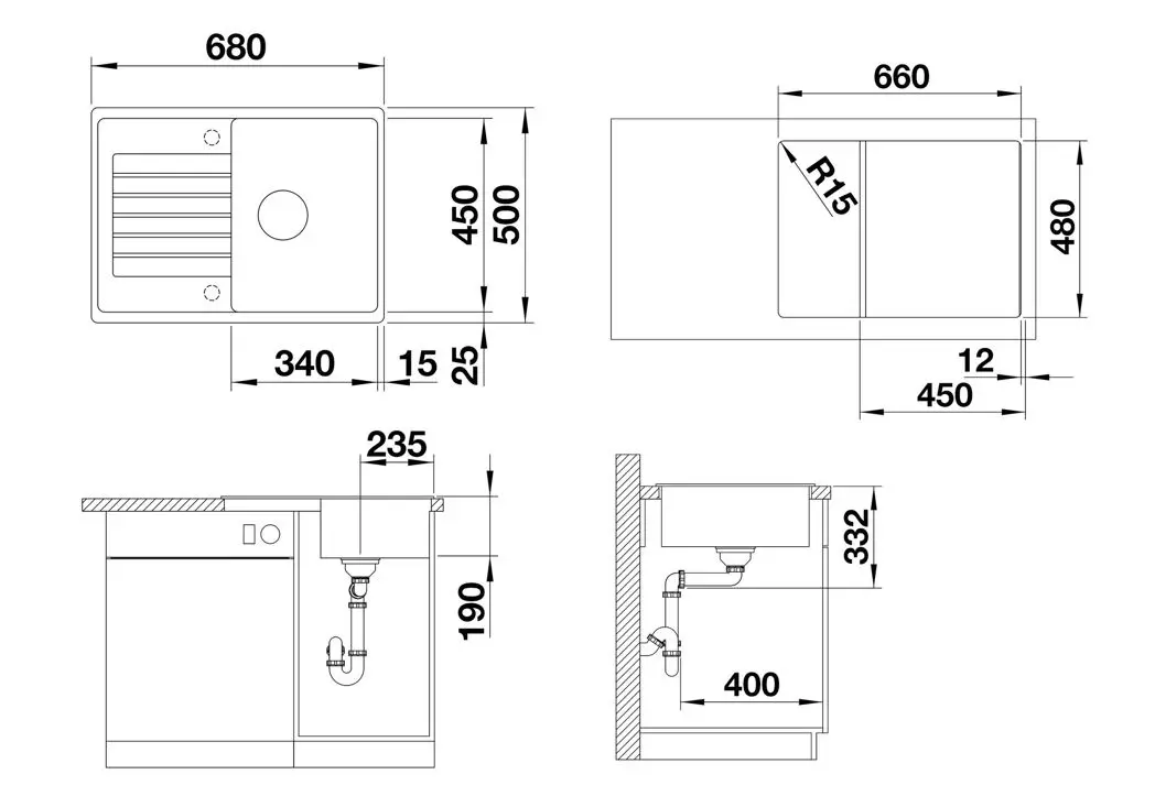 Blanco Zia 45 - Silgranit Spoelbak, 68x50 Cm, Zacht Wit 527197 4 Blanco Zia 45 - Silgranit Spoelbak, 68x50 Cm, Zacht Wit 527197 - Afbeelding 2