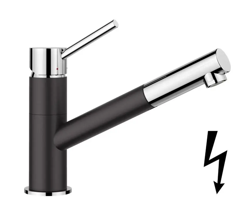 Blanco Kano S - Keukenkraan Met Uittrekbare Vuistdouche, Zwart/chroom 527652 3 Blanco Kano S - Keukenkraan Met Uittrekbare Vuistdouche, Zwart/chroom 527652