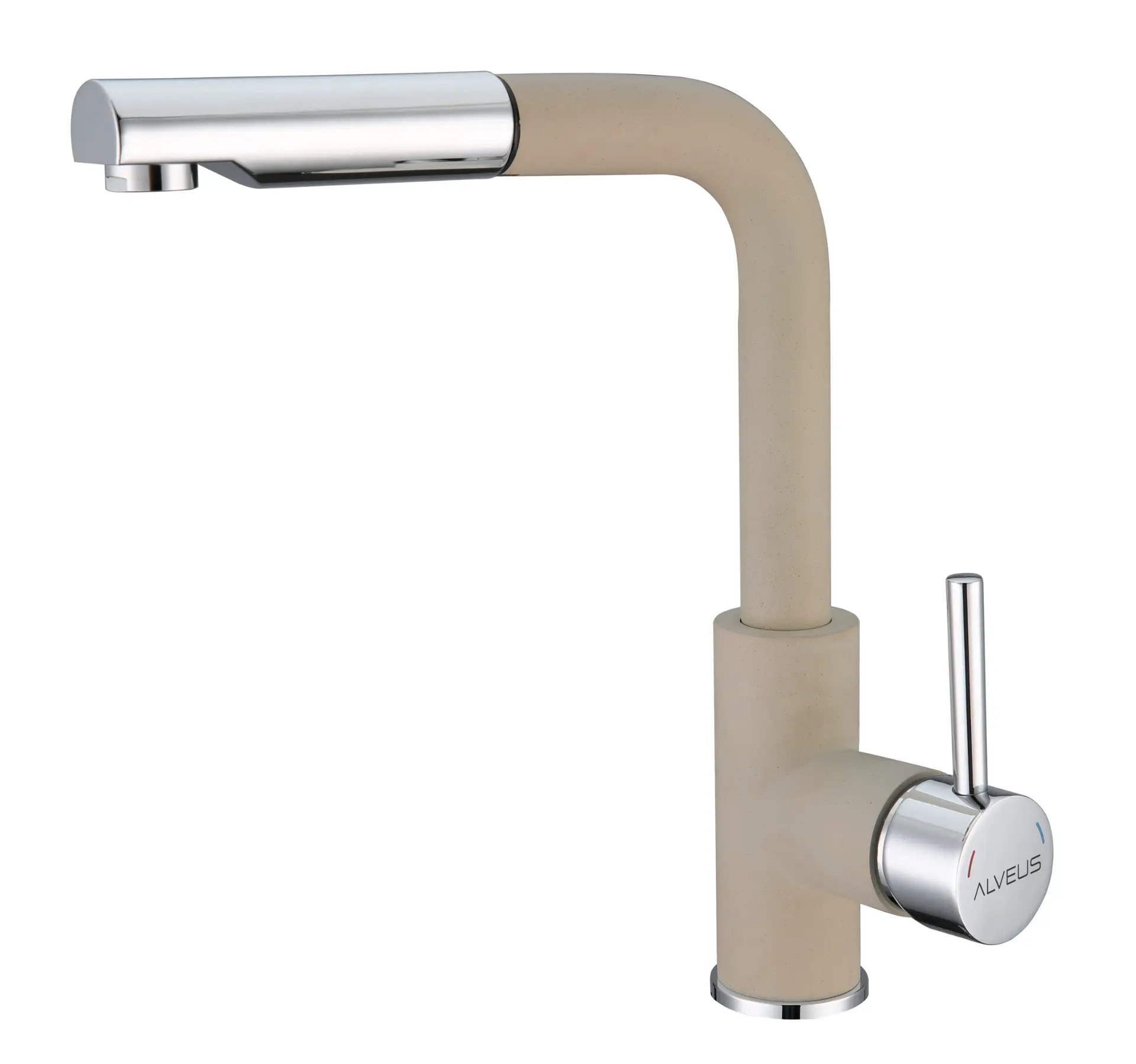 Alveus Siros - Keukenkraan Met Uittrekbare Uitloop, Beige/rvs 1129045 3 Alveus Siros - Keukenkraan Met Uittrekbare Uitloop, Beige/rvs 1129045