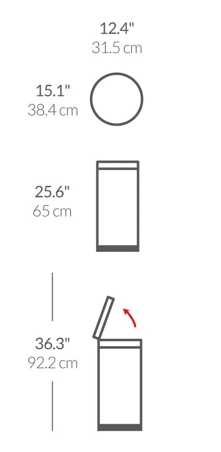 Simplehuman Afvalemmers - Afvalbak 30 L, Geborsteld Roestvrij Staal CW1810 4 Simplehuman Afvalemmers - Afvalbak 30 L, Geborsteld Roestvrij Staal CW1810 - Afbeelding 2