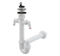 Alcadrain Sifons - Spoelbak, Diameter 70 Mm, Met 2 Aansluitingen, Kunststof A820-DN40