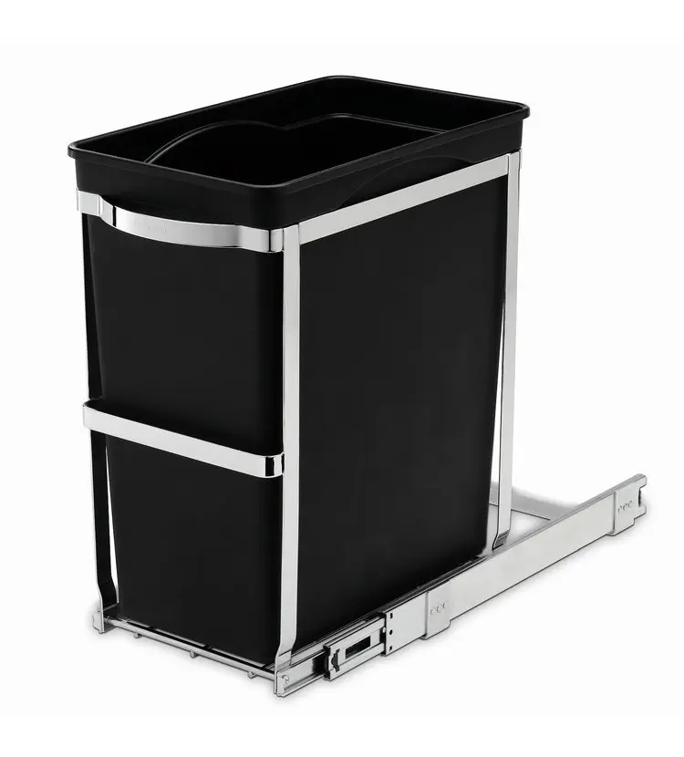 Simplehuman Afvalemmers - Uitschuifbare Recyclebak Voor Onder Het Aanrecht 30 L CW1124 3 Simplehuman Afvalemmers - Uitschuifbare Recyclebak Voor Onder Het Aanrecht 30 L CW1124