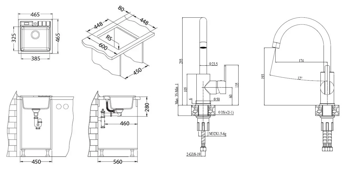 Alveus Sets - Set Spoelbak Niagara 20 En Keukenkraan Tonia, Carbon SETA103 4 Alveus Sets - Set Spoelbak Niagara 20 En Keukenkraan Tonia, Carbon SETA103 - Afbeelding 2