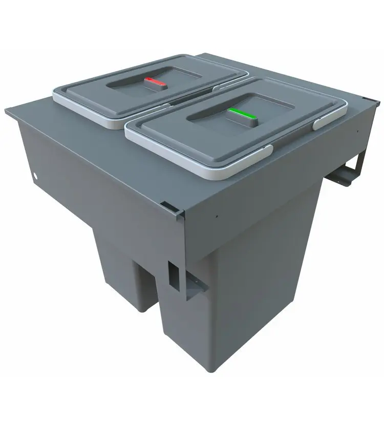 Elletipi Square 2.0 - Inbouw Afvalemmer, Gesplitst, 70 L PA3 LEC5060F 3 Elletipi Square 2.0 - Inbouw Afvalemmer, Gesplitst, 70 L PA3 LEC5060F