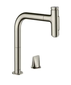 Hansgrohe M71 - 2- Gats Keukenkraan M7120-H200 Met Uittrekbare Handdouche, SBOX, RVS Look 73818800