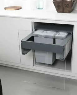 Elletipi Square 2.0 - Inbouw Afvalemmer, Met Gesplitst, 48 L PA3 INC5045B -SANITINO WINKEL c2d59430a1124fd78d37362a 3