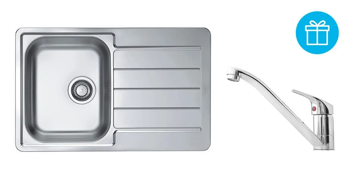 Alveus Sets - Set Spoelbak Line 80, Keukenkraan Riviera + Cadeau, Chroom SETA271 3 Alveus Sets - Set Spoelbak Line 80, Keukenkraan Riviera + Cadeau, Chroom SETA271