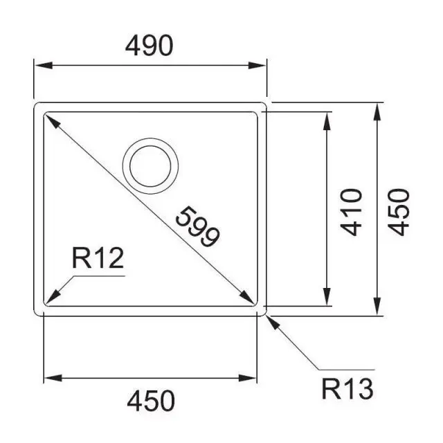 Franke Box - BXX 210/110-45 Spoelbak, 49x45 Cm, Rvs 127.0395.014 4 Franke Box - BXX 210/110-45 Spoelbak, 49x45 Cm, Rvs 127.0395.014 - Afbeelding 2
