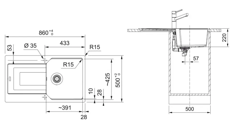 Franke Urban - UBG 611-86 Fragraniet Spoelbak, 86x50 Cm, Onyx 114.0700.112 4 Franke Urban - UBG 611-86 Fragraniet Spoelbak, 86x50 Cm, Onyx 114.0700.112 - Afbeelding 2
