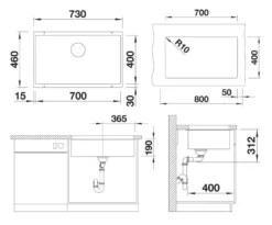 Blanco Subline 700 - Silgranit Spoelbak, 73x46 Cm, InFino, Zacht Wit 527173 6 Blanco Subline 700 - Silgranit Spoelbak, 73x46 Cm, InFino, Zacht Wit 527173 -SANITINO WINKEL ced8817180a8b82988c63add