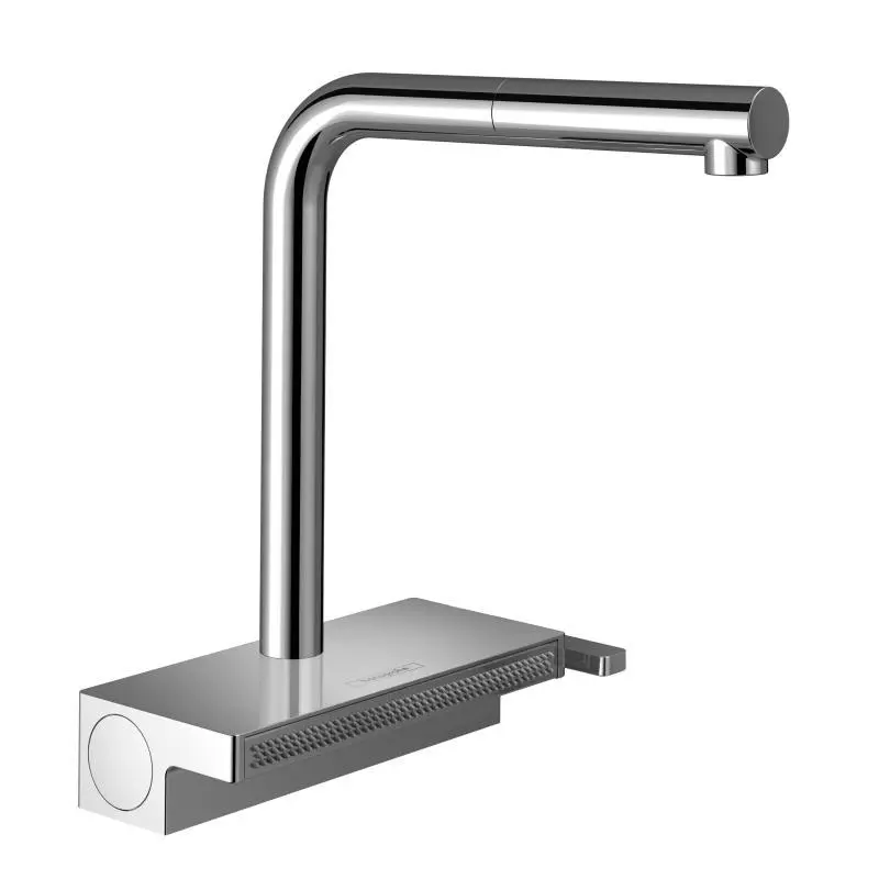 Hansgrohe M81 - Aquno Select Keukenkraan Met Uittrekbare Vuistdouche En Platte Douchestraal, SBox, Chroom 73830000 3 Hansgrohe M81 - Aquno Select Keukenkraan Met Uittrekbare Vuistdouche En Platte Douchestraal, SBox, Chroom 73830000