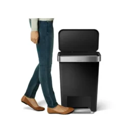 Simplehuman Afvalemmers - Afvalbak 45 L, Met Zakvak, Roestvrij/zwart CW1385CB -SANITINO WINKEL d1a7b13db93f5ca929318db4