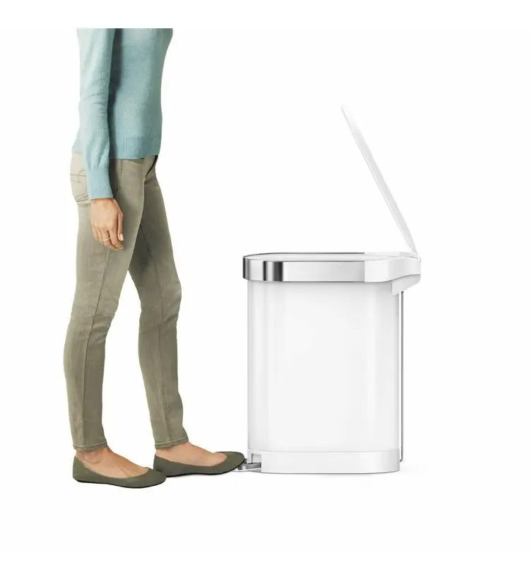 Simplehuman Afvalemmers - Afvalbak Slim 45 L, Wit CW2069 8 Simplehuman Afvalemmers - Afvalbak Slim 45 L, Wit CW2069 - Afbeelding 6