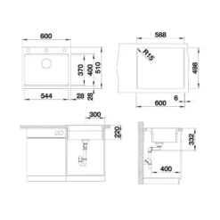 Blanco Etagon 6 - Silgranit Spoelbak, 60x51 Cm, Met Verschuifbare Rails, Zwart 525890 -SANITINO WINKEL d529e9ee98308d434c2b7651