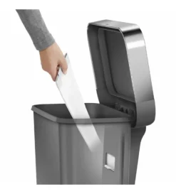 Simplehuman Afvalemmers - Afvalbak 45 L, Met Zakvak, Roestvrij Staal/grijs CW1386CB -SANITINO WINKEL d8314919e486c5a8bb87803a