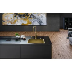 Franke Mythos Masterpiece - Keukenkraan FG 1554.504, Met Uittrekbare Vuistdouche, Goud 115.0711.558 -SANITINO WINKEL d8943db0d8dd21567fcd448f