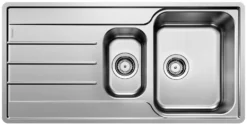 Blanco Lemis 6 - Spoelbak, 100x50 Cm, Geborsteld Rvs 523032