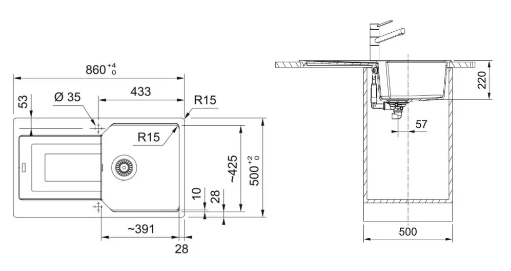 Franke Urban - UBG 611-86 Fragraniet Spoelbak, 86x50 Cm, Ijs Wit 114.0700.109 4 Franke Urban - UBG 611-86 Fragraniet Spoelbak, 86x50 Cm, Ijs Wit 114.0700.109 - Afbeelding 2