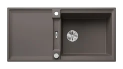 Blanco Adira - Silgranieten Spoelbak, 100x50 Cm, Met Afvoerbediening En Accessoires, InFino, Vulkaan Grijs 527620