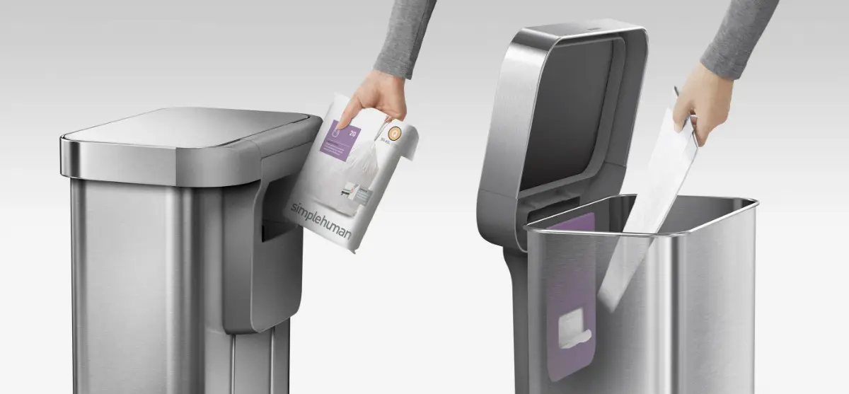 Simplehuman Afvalemmers - Pedaalemmer Met Zakenhouder, 45 L, Gebrosteld Rvs CW2024 10 Simplehuman Afvalemmers - Pedaalemmer Met Zakenhouder, 45 L, Gebrosteld Rvs CW2024 - Afbeelding 8