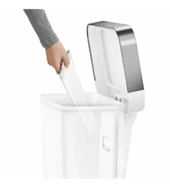 Simplehuman Afvalemmers - Afvalbak 45 L, Met Zakvak, RVS/wit CW1387CB -SANITINO WINKEL e1d14d6de611ec21dff6cc29
