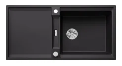 Blanco Adira - Silgranieten Spoelbak, 100x50 Cm, Met Afvoerbediening En Accessoires, InFino, Zwart 527617