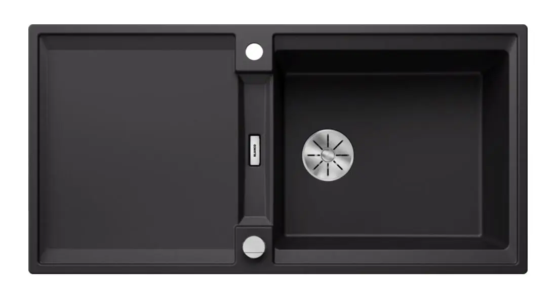 Blanco Adira - Silgranieten Spoelbak, 100x50 Cm, Met Afvoerbediening En Accessoires, InFino, Zwart 527617 3 Blanco Adira - Silgranieten Spoelbak, 100x50 Cm, Met Afvoerbediening En Accessoires, InFino, Zwart 527617
