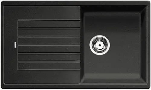 Blanco Zia 5 - Silgranit Spoelbak, 86x50 Cm, Zwart 526016 3 Blanco Zia 5 - Silgranit Spoelbak, 86x50 Cm, Zwart 526016
