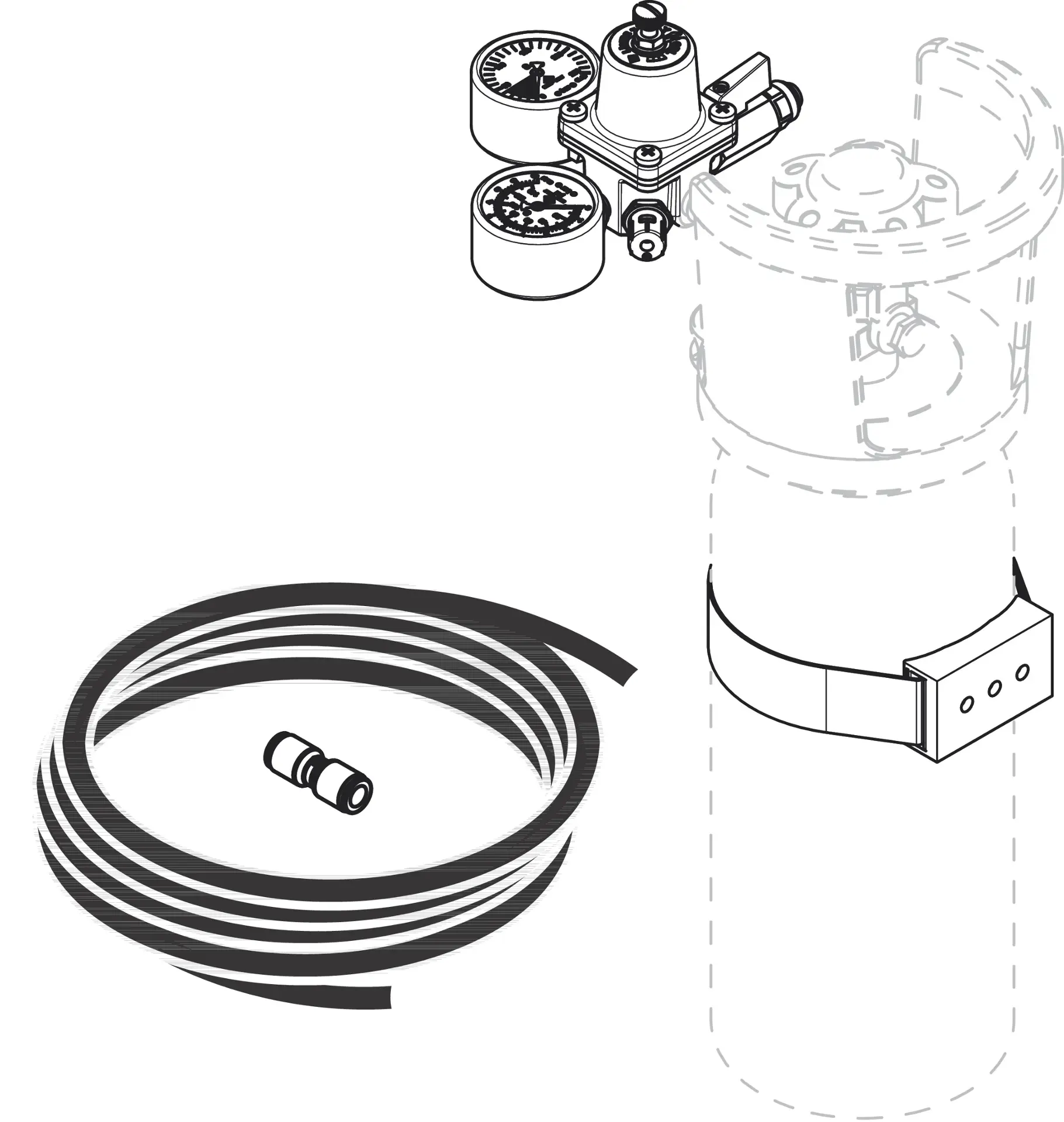 Hansgrohe Aqittura M91 - Verlengingsset Voor 2kg CO2 Fles 76819000 4 Hansgrohe Aqittura M91 - Verlengingsset Voor 2kg CO2 Fles 76819000 - Afbeelding 2