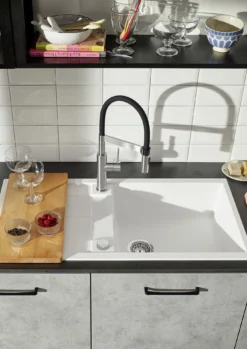 Blanco Sonea S - Wastafelkraan Met Flexibele Arm En Sproeikop, Geborsteld Rvs 526616 -SANITINO WINKEL e4310edcc21c15f04b298c37