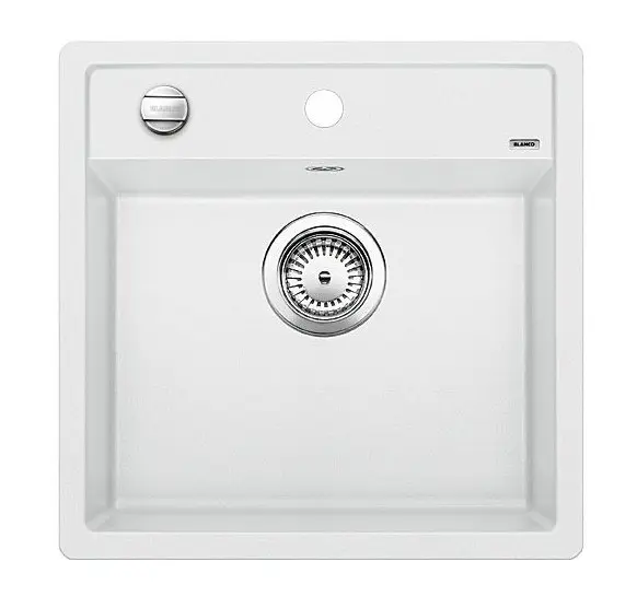 Blanco Dalago 5 - Silgranit Spoelbak, 52x51 Cm, Draaiknopbediening, Wit 518524 3 Blanco Dalago 5 - Silgranit Spoelbak, 52x51 Cm, Draaiknopbediening, Wit 518524