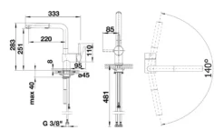 Blanco Linus S - Keukenkraan Met Uittrekbare Vuistdouche, Chroom 518406 8 Blanco Linus S - Keukenkraan Met Uittrekbare Vuistdouche, Chroom 518406 -SANITINO WINKEL e5ff864e943c2c6e0d94aecd