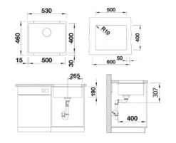 Blanco Subline 500 - Silgranit Spoelbak, 53x46 Cm, InFino, Zacht Wit 527170 -SANITINO WINKEL e6e702ddeacfab8f0186d533