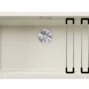 Blanco Etagon 700 - Silgranit Spoelbak, 73x46 Cm, Met Toebehoren, InFino, Zacht Wit 527078