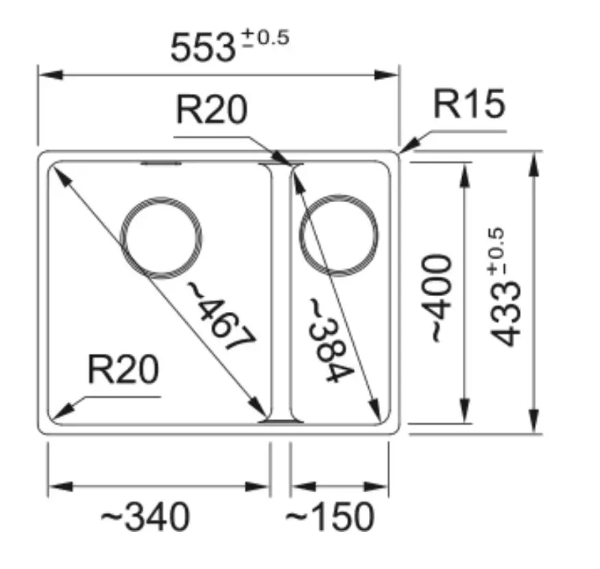Franke Maris - MRG 160-34-15/2 Fragraniet Spoelbak, 55x43 Cm, Ijs-wit 125.0687.267 4 Franke Maris - MRG 160-34-15/2 Fragraniet Spoelbak, 55x43 Cm, Ijs-wit 125.0687.267 - Afbeelding 2