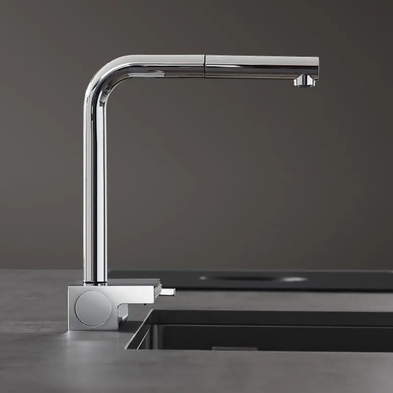 Hansgrohe M81 - Aquno Select Keukenkraan Met Uittrekbare Vuistdouche En Platte Douchestraal, SBox, Chroom 73830000 5 Hansgrohe M81 - Aquno Select Keukenkraan Met Uittrekbare Vuistdouche En Platte Douchestraal, SBox, Chroom 73830000 - Afbeelding 3
