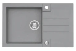 Alveus Rock - Granieten Spoelbak 78x48 Cm, Met Draaiknopbediening, Concrete 1122745