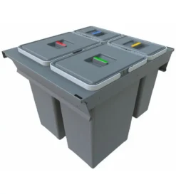 Elletipi Square 2.0 - Ingebouwde Afvalbak, Verdeeld, 64 L PA3 INC5060A