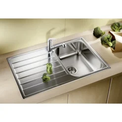 Blanco Livit 45 - Spoelbak, 86x50 Cm, Geborsteld Rvs 514786 -SANITINO WINKEL eca09b3359524cbda5c05a77