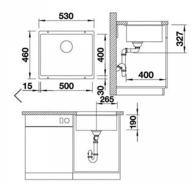 Blanco Rotan 500 - Silgranit Spoelbak, 53x46 Cm, Wit 523076 4 Blanco Rotan 500 - Silgranit Spoelbak, 53x46 Cm, Wit 523076 - Afbeelding 2