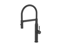 Alveus Mirage - Keukenraan Met Flexibele Uitloop En Vuistdouche, Mat Zwart 1150893