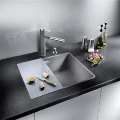 Blanco Accessoires - Snijplank Voor Spoelbak, Silver Glas 227697 -SANITINO WINKEL f56c0eff4d036afbbd2ecdf8