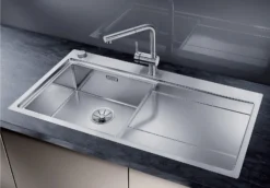 Blanco Divon II - Spoelbak, 100x51 Cm, Met Afdruipdeel En Draaiknopbediening, Rvs 521659 -SANITINO WINKEL f99bc447dbf4750873bbc5cf