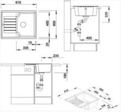 Blanco Zia 40 - Silgranit Spoelbak, 62x50 Cm, Zwart 526006 -SANITINO WINKEL fad887cdfb34a384b2124761